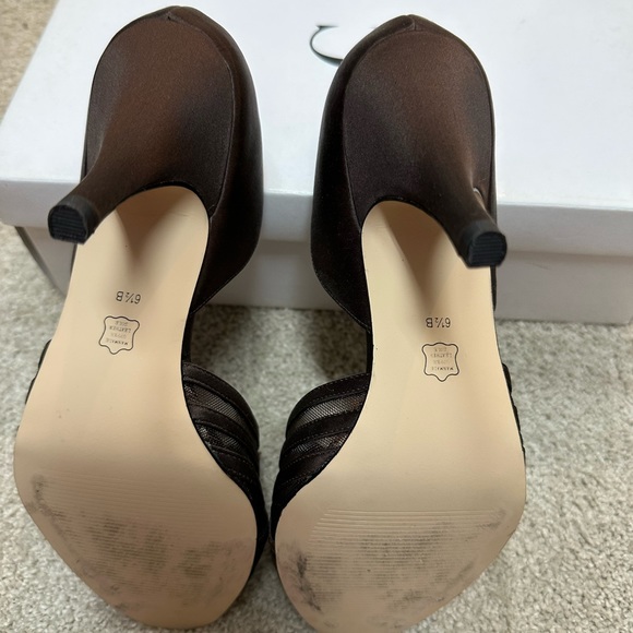 Caparros size 6.5 shoes.  Brown satin and mesh. Worn once.Comes with box and bag - Picture 3 of 3